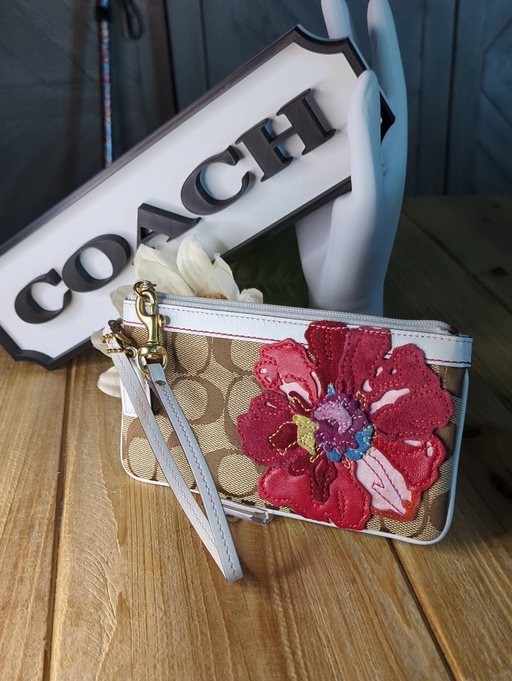 Coach 2005 Poppy For Peace Wristlet